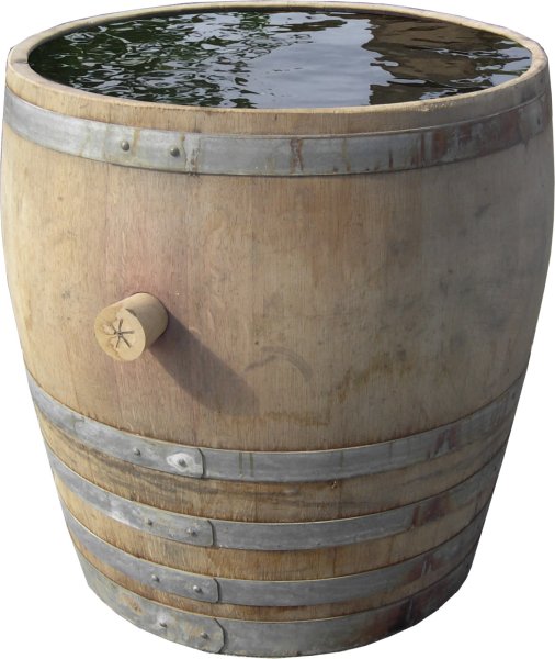 Holzfass 180 Liter hell,  2/3 von 225 Liter Weinfass